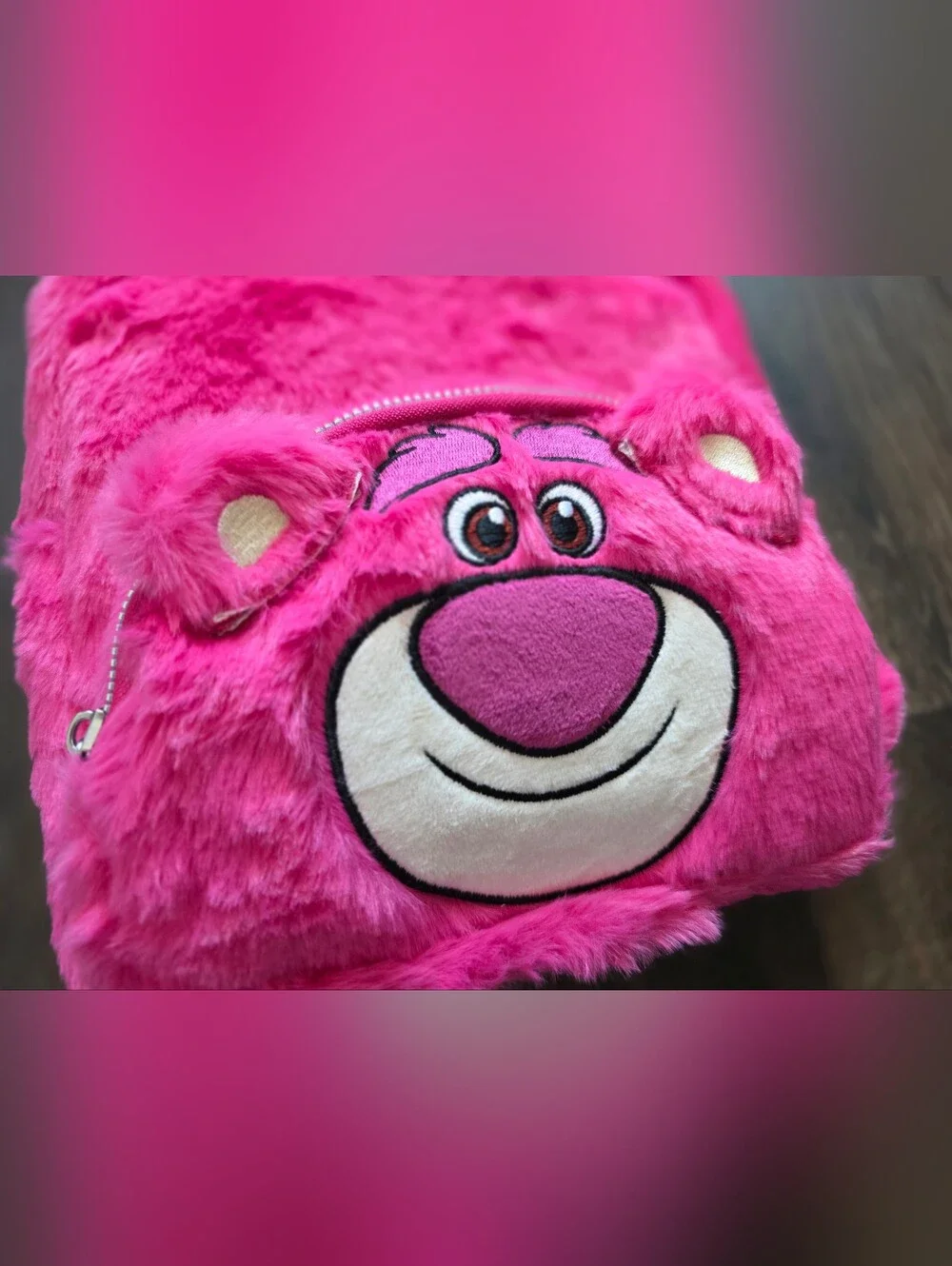 Claire's Exclusive Disney Pixar Toy Story Lotso plush mini backpack